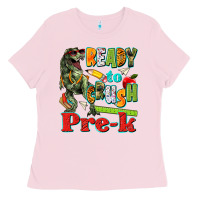 Bubblegum Pink ready to crush pre k Ladies Tee - texasbilliewilder