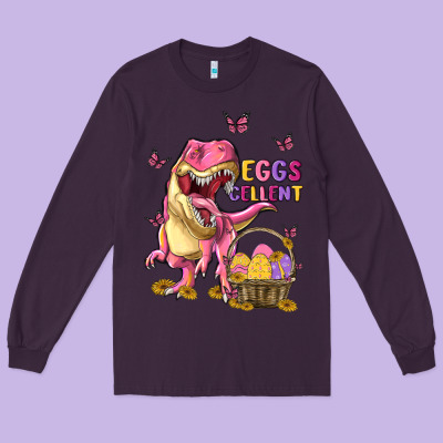 Eggs Cellent Long Sleeve Tee Designed By Maliassmallbusiness