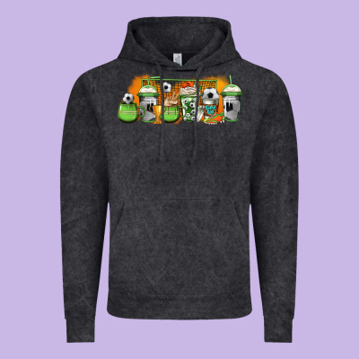 Soccer Coffee Cups Vintage Hoodie Designed By Jasminsmagicworld