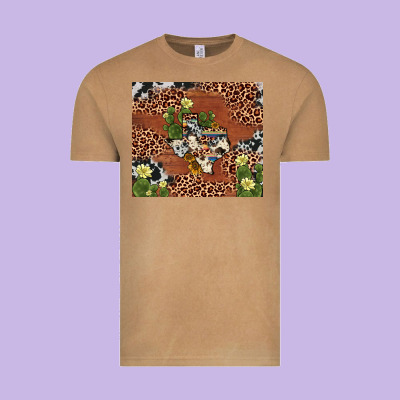 Texas Cactus Vintage Tee Designed By Adodesignshop