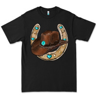 Black horseshoe cowboy hat Premium Tee - RanaPortraitStore