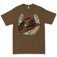 Cacao horseshoe cowboy hat Premium Tee - RanaPortraitStore