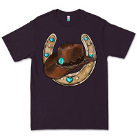 Plum horseshoe cowboy hat Premium Tee - RanaPortraitStore