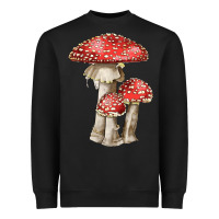 Black Autumn Mushroom Illustrations Heavyweight Sweatshirt - LillyAllenDesigns