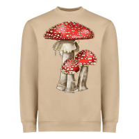 Mushroom Autumn Mushroom Illustrations Heavyweight Sweatshirt - LillyAllenDesigns