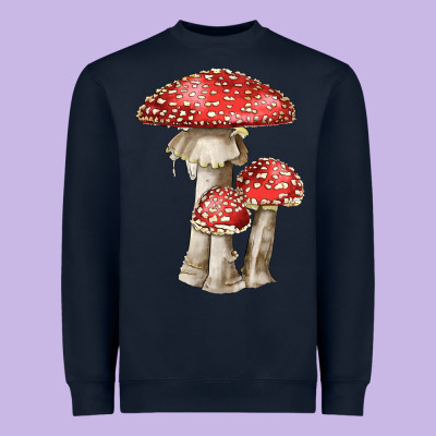 Autumn Mushroom Illustrations Heavyweight Sweatshirt Designed By Lillyallendesigns