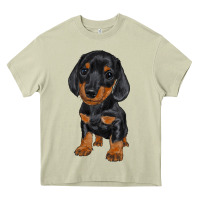 Mossy dachshund puppy Heavy Core Tee - RanaPortraitStore