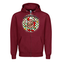 Burgundy boojee christmas cake with belt bag Zipper Hoodie - MaliasSmallBusiness
