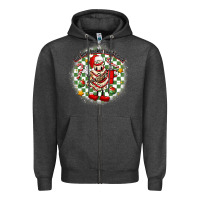 Charcoal Heather boojee christmas cake with belt bag Zipper Hoodie - MaliasSmallBusiness