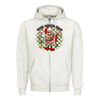 Oatmeal Heather boojee christmas cake with belt bag Zipper Hoodie - MaliasSmallBusiness