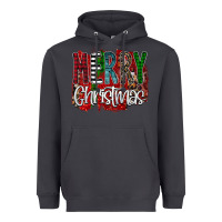 Smoke Merry Christmas Buffalo Plaid Leopard Heavyweight Hoodie - Bettercallsaul
