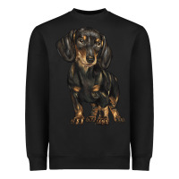 Black dachshund Heavyweight Sweatshirt - BarkalooDesign