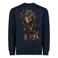 Navy dachshund Heavyweight Sweatshirt - BarkalooDesign
