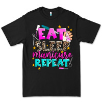 Black eat sleep manicure repeat Premium Tee - AdoDesignShop