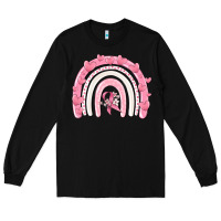 Black breast cancer  rainbow Long Sleeve Tee - MaliasSmallBusiness