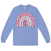 Colony Blue breast cancer  rainbow Long Sleeve Tee - MaliasSmallBusiness