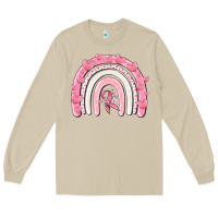 Mushroom breast cancer  rainbow Long Sleeve Tee - MaliasSmallBusiness