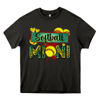 Asphalt softball mini with leopard Heavy Core Tee - Zillion Design Studio