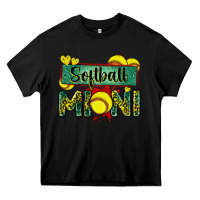 Black softball mini with leopard Heavy Core Tee - Zillion Design Studio