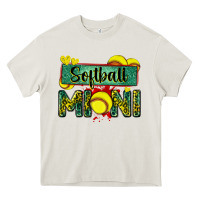 Cream softball mini with leopard Heavy Core Tee - Zillion Design Studio