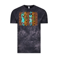 Cloud Black sunflower cactus leopard brushstroke Vintage Tee - AdoDesignShop