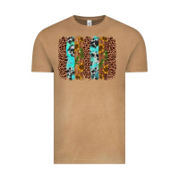 Vintage Camel sunflower cactus leopard brushstroke Vintage Tee - AdoDesignShop