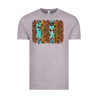 Vintage Zinc sunflower cactus leopard brushstroke Vintage Tee - AdoDesignShop