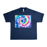 Navy tie dye background colourful leopard 2 3200x2400 Urban Heavy Tee - AdoDesignShop