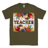 Army Green Western Teacher Classic Tee - LillyAllenDesigns