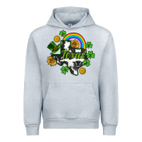 Heather Grey Texas map St. Patrick's Urban Hoodie - CowGirlArtShop