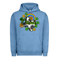 Pigment Pebble Blue Texas map St. Patrick's Urban Hoodie - CowGirlArtShop