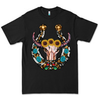 Black western horseshoe skull Premium Tee - RanaPortraitStore