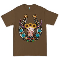 Cacao western horseshoe skull Premium Tee - RanaPortraitStore