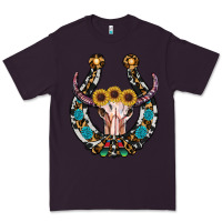 Plum western horseshoe skull Premium Tee - RanaPortraitStore