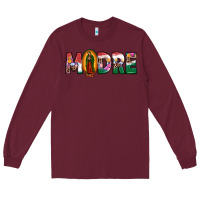 Burgundy mexican flag our lady of guadalupe madre Long Sleeve Tee - JahusDesignShop