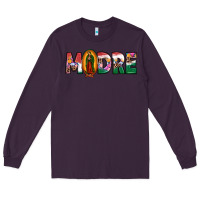 Plum mexican flag our lady of guadalupe madre Long Sleeve Tee - JahusDesignShop