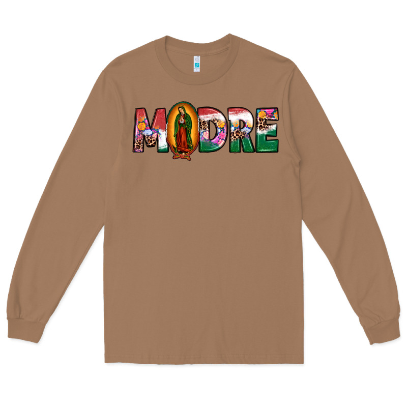 Mexican Flag Our Lady Of Guadalupe Madre Long Sleeve Tee by JahusDesignShop | Teevron