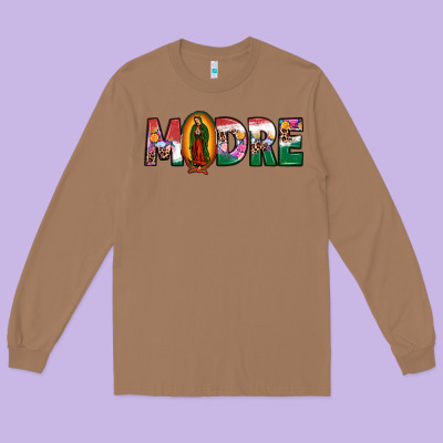 Mexican Flag Our Lady Of Guadalupe Madre Long Sleeve Tee Designed By Jahusdesignshop