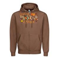 Chestnut grateful thankful and blessed Zipper Hoodie - MaliasSmallBusiness
