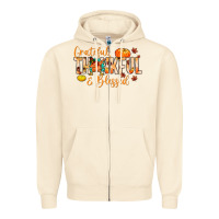 Sandshell grateful thankful and blessed Zipper Hoodie - MaliasSmallBusiness