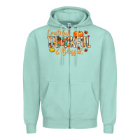 Seafoam grateful thankful and blessed Zipper Hoodie - MaliasSmallBusiness