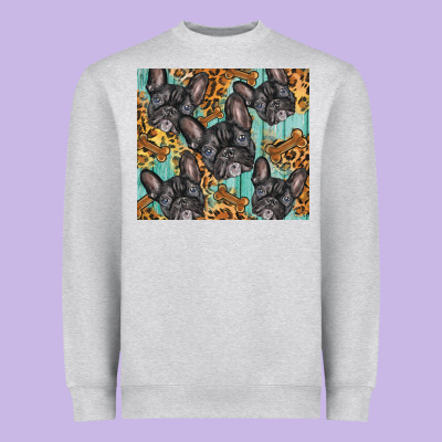 French Bulldog Heavyweight Sweatshirt Designed By Barkaloodesign
