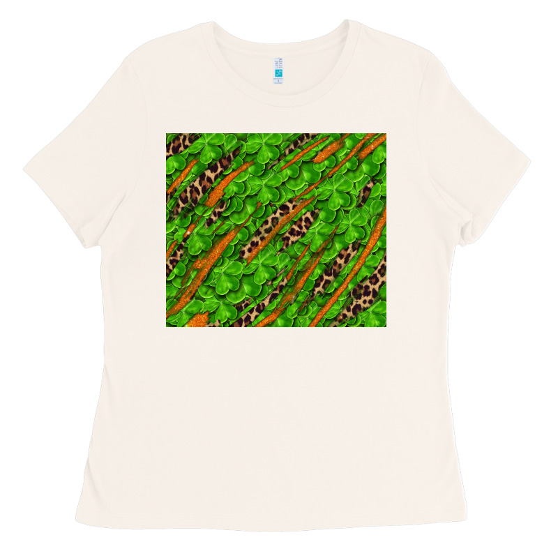 Distressed Shamrock And Leopard Ladies Tee by RanaPortraitStore | Teevron