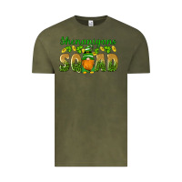 Vintage Olive shenanigans squad gnomes shamrock gold leopard glitter Vintage Tee - Artiststas