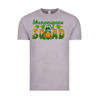 Vintage Zinc shenanigans squad gnomes shamrock gold leopard glitter Vintage Tee - Artiststas
