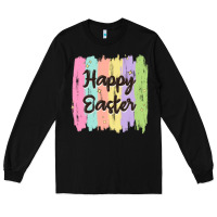 Black happy easter Long Sleeve Tee - MaliasSmallBusiness