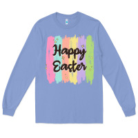 Colony Blue happy easter Long Sleeve Tee - MaliasSmallBusiness