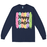 Navy happy easter Long Sleeve Tee - MaliasSmallBusiness