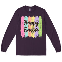Plum happy easter Long Sleeve Tee - MaliasSmallBusiness