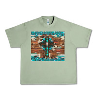 Oil Green gemstone and cross with cowhide Urban Heavy Tee - Artiststas